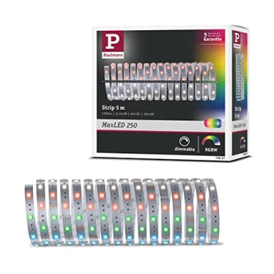 Afbeelding van Paulmann 79867 LED strip MaxLED 250 5 m RGBW IP20 incl. 1x31W watt strips lichtband 3000 K