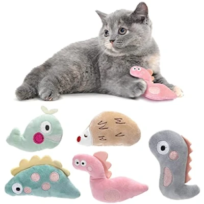Afbeelding van Nobleza Juguetes con Hierba Gatera 5st Catnip Pluche Speelgoed, Zacht Kattenspeelgoed, Speelgoed Sets Kitten Schoonmaken Training Spelen Knabbelen