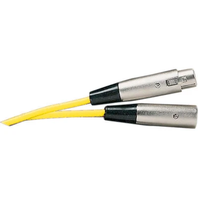 Afbeelding van XLR (m) (v) audiokabel / geel 6 meter