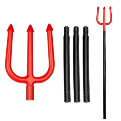Afbeelding van Boland Duivelsvork 4 delig (112 cm) Kinderen en volwassenen Unisex Duivel Halloween accessoire decoratie Horror Rode Duivels