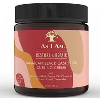 Afbeelding van As I Am Restore &amp; Repair Jamaican Black Castor Oil Curling Creme 227gr