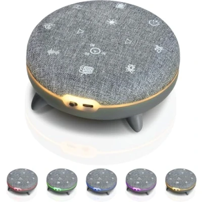 Afbeelding van Beatfoxx ZB 7 Zen Box Geluidsmachine Bluetooth speaker met licht Witte ruis machine als slaapmiddel voor baby&#039;s Rustgevende natuurgeluiden Het geluid van de zee, vogelgezang, onweer, etc.