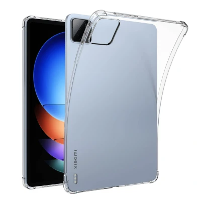 Afbeelding van Xiaomi Pad 6S Pro 12.4 Hoes: iMoshion Shockproof Case Tablet Backcover,Softcase Transparant Siliconen En TPU (zacht) Hoezen