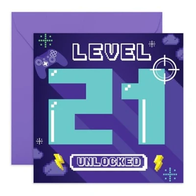 Afbeelding van CENTRAL 23 21e verjaardagskaart voor mannen gamer videogames gelukkige hem eenentwintig jaar oud geschenken broer, vriend, kleinzoon wordt geleverd met leuke