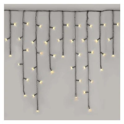 Afbeelding van EMOS Led lichtketting met ijsregen, 3,6 m kerstlichtketting + 5 voedingskabel, 200 leds, 8 lichtmodi, voeding timer 6 uur/18 uur, IP44 voor binnen en buiten, warmwit