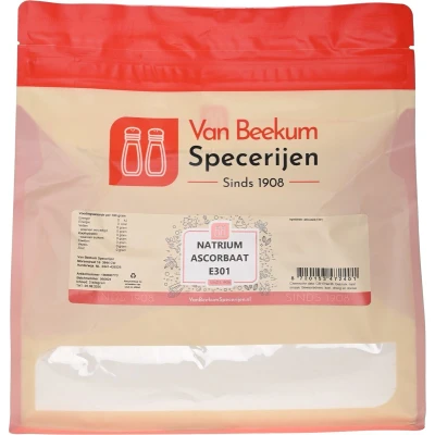 Afbeelding van Van Beekum Specerijen Natrium Ascorbaat (vitamine C poeder) E301 2 kilo (hersluitbare stazak)