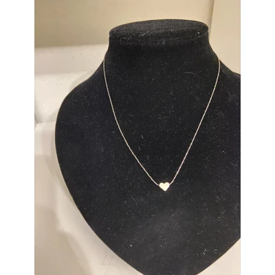 Afbeelding van Hart Charm ketting zilverkleurig
