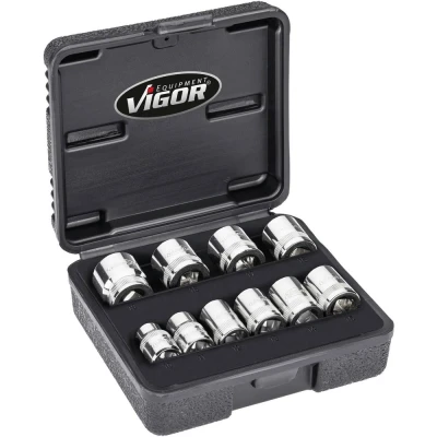 Afbeelding van VIGOR V7538/10 Dopsleutelinzetset 3/8 (10 mm) 10 delig