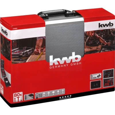 Afbeelding van KWB Gereedschapskoffer 80 delig in Aluminium Koffer