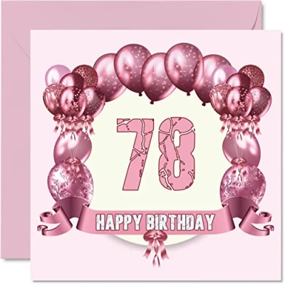 Afbeelding van Leuke 78e Verjaardagskaarten voor vrouw Gelukkige Verjaardagskaart Papa Mama Opa Nanny Oma Oom Tante 145 mm x Wenskaarten,