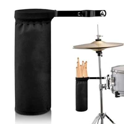 Afbeelding van Drum Stick Bag Drumstick houder: Trommelstokhouder Drumsticks Waterdichte Tas met aluminium klem, Drumstokken voor Kits &amp; Muziekstandaard, tot 12 paar sticks
