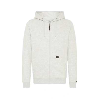 Afbeelding van Solid Sdaupo Sweater met rits, Heren, Maat: 3XL, Light grey melange
