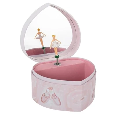 Afbeelding van Trousselier 6230974 muziekdoos in hartvorm, ballerina, oplichtend, voor kinderen, roze
