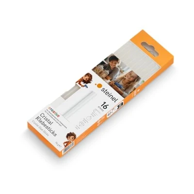 Afbeelding van Steinel Sticks 85C Crystal, 7 mm transparante hotmelt lijmsticks, 16 stuks hotmeltlijmpatronen, voor GlueMatic lijmpistool 1007 LT
