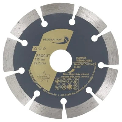 Afbeelding van PRODIAMANT diamantzaagblad universeel 115 x 22,2 mm beton, steen, baksteen 115mm 10mm segment
