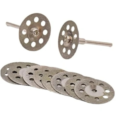 Afbeelding van 10 Pcs Diamant Snijwiel (22mm) Afgesneden Schijven Gecoat Rotary Gereedschap W/Doorn Voor Tool Snijschijf