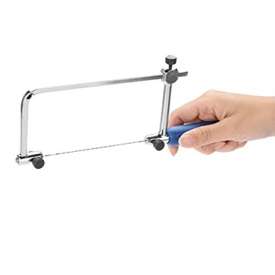Afbeelding van TMISHION Verstelbaar Snijgereedschap U vormige Saw Frame Met 6 Spiraalzaagbladen Sieraden