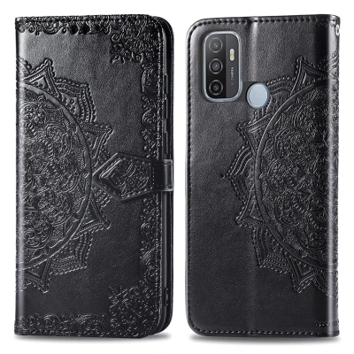Afbeelding van Oppo A53s Hoesje Kunstleder iMoshion Bookcase Zwart Telefoonhoesje