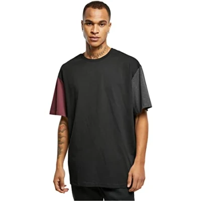 Afbeelding van Urban Classics Oversized Colorblock Tshirt print, Heren, Maat: 4XL, Black