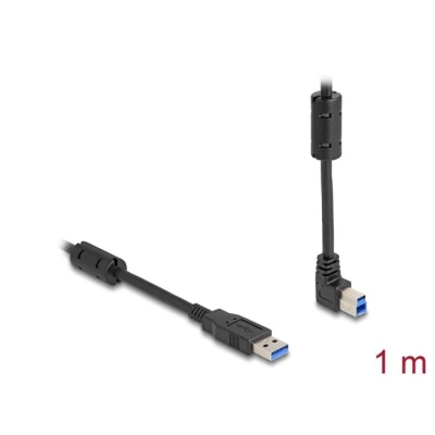 Afbeelding van Delock USB 5 Gbps Kabel Typ A Stecker zu B 90 oben gewinke