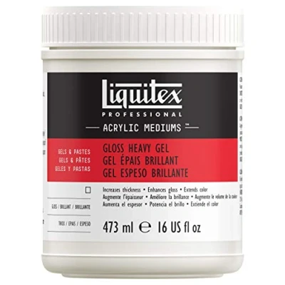 Afbeelding van Liquitex 5121 Professional glanzend zwaar gelmedium voor acrylverf, verhoogt de oppervlakteweerstand een olieverfachtige consistentie 473ml fles