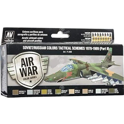 Afbeelding van Vallejo val71608 Model Air Soviet / Russian Colors Tactical Schemes 1978 1989 8 x 17 ml