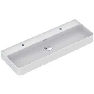 Afbeelding van Ideal standard strada ii wastafel met 2 kraangaten overloop 120x43x17cm onderzijde geslepen wit t364801