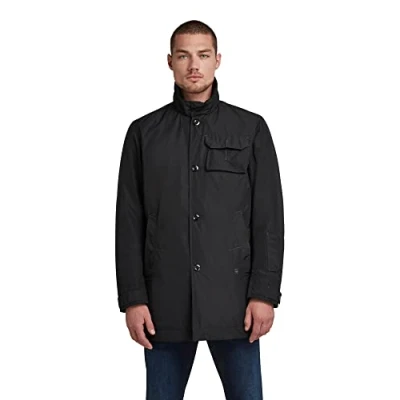 Afbeelding van G STAR RAW Heren Utility Hb Tape Padded Trenchcoat Jackets, zwart (dk black D20087 C655 6484), M