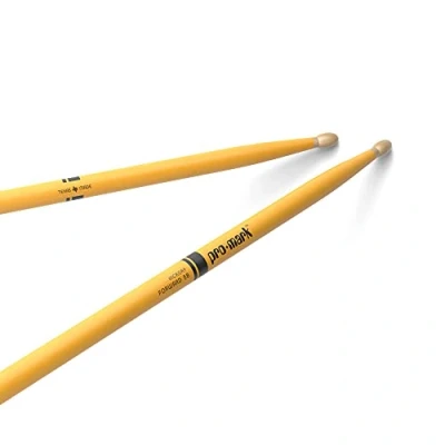 Afbeelding van Promark TX5BW YELLOW Classic Forward 5B drumstokken met houten tip