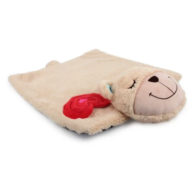 Afbeelding van All For Paws Little Buddy Heart Beat My Fellow Bear Blanket Hondenspeelgoed 40x34 cm Creme