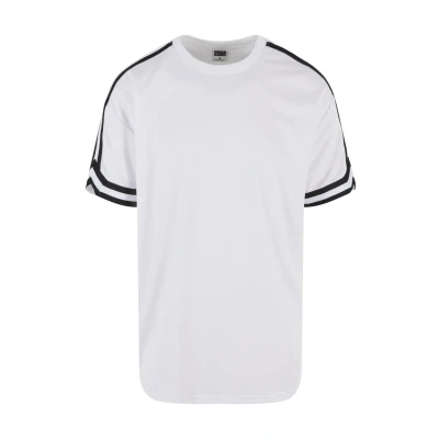 Afbeelding van Urban Classics Stripes TEE Tshirt print, Heren, Maat: Large, White