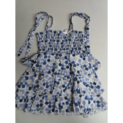 Afbeelding van Tuniek Meisjes Wit / blauw bollen 4 jaar 104