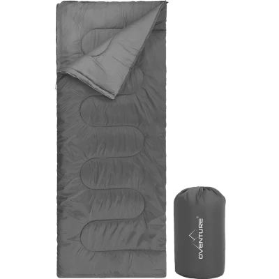 Afbeelding van Oventure slaapzak SleepPlus grijs 3 seizoenen Comfortabel tot 8 C Voor kamperen, logeren en festivals