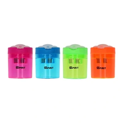 Afbeelding van Spirit 408024 Pongo Puntenslijper, 2 Gaats, 12 Stuks, 40 x 50 mm, Transparant, Meerkleurig