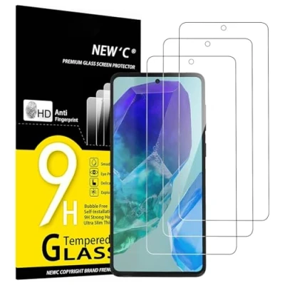Afbeelding van NEW&#039;C 3 Stuks, Screen Protector voor Samsung Galaxy M55 5G, C55 Gehard Glass Schermbeschermer Film 0.33 mm ultra transparant, resistent