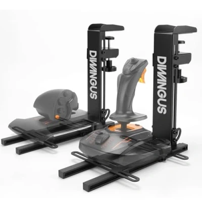 Afbeelding van DIWANGUS Hotas Joystickhouder voor Logitech X56, X52, X52 Pro, vliegsimulator, stuurhouder Thrustmaster T Flight HOTAS/T.16000M/TCA, tafelhouder het vliegtuigspel