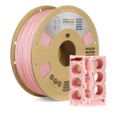 Afbeelding van OVERTURE Super PLA+ Filament 1.75mm, Toughness Enhanced PLA Plus, Cardboard Spool, 1kg (2.2lbs), Dimensional Accuracy +/ 0.02 mm(Sakura Pink)