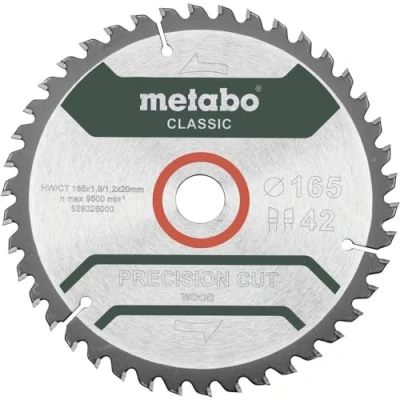 Afbeelding van Metabo Cirkelzaagblad Cordless Cut Wood Classic 165 x 1.8 20 mm Z42 WZ 5 628026000