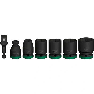 Afbeelding van Bosch PRO Impact Socket Set met adapter, 1/2&quot;, standaard, 7 delig (2608003032)