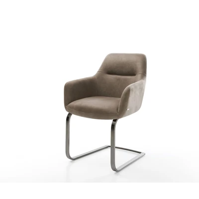Afbeelding van DELIFE sledemodel Pejo Flex microvelours taupe vintage vlak grafiet pocketveer kern