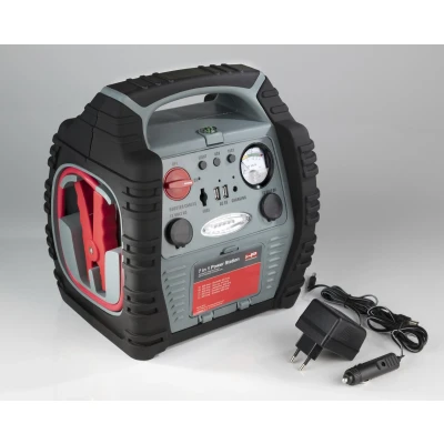 Afbeelding van HP Autozubehör Snelstartsysteem 7 in1 Power Pack 900A 20717 Starthulpstroom: 400 A 2x 12V uitgang, Laadtoestandweergave, Metalen tangen, Compressor, SOS