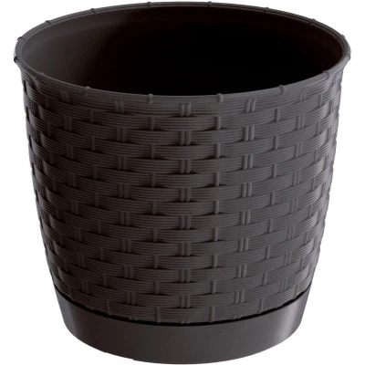 Afbeelding van Prosperplast plantenpot kunststof D25 x H22 cm donkerbruin Plantenpotten