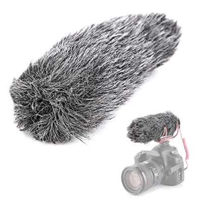 Afbeelding van microfoon Windscherm Furry, Muff, Mic Wind Cover Shield Fur, voor RODE VideoMic GO