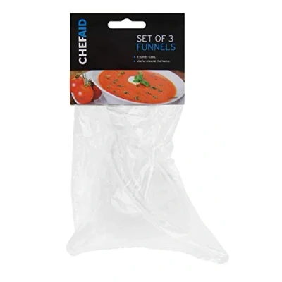 Afbeelding van Chef Aid W1749 Trechterset, wit, 3 delig