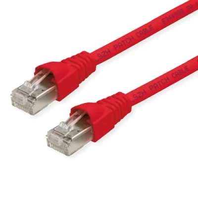 Afbeelding van Telegärtner L00000A0232 RJ45 Netwerkkabel, patchkabel CAT 6A S/FTP 0.25 m Rood Vlambestendig, Snagless, Pair afschermin