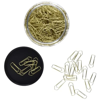 Afbeelding van Wedo 90115040053 paperclips metaal 26 mm, 400 stuks in praktische doos, messing