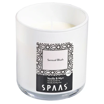 Afbeelding van SPAAS Geurkaars in glas met aluminium deksel, ± 56 uur Sensual blush vanille &amp; mirre
