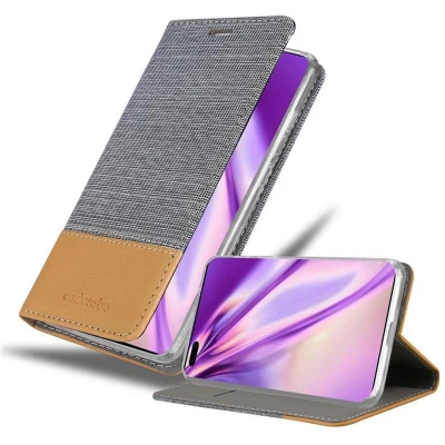 Afbeelding van Cadorabo Hoesje geschikt voor Honor 30 PRO in LICHTGRIJS BRUIN Beschermhoes met magnetische sluiting, standfunctie en kaartvakje Book Case Cover Etui