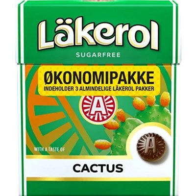 Afbeelding van 10 x Läkerol CACTUS 75g suikervrij incl. Goodie van Flensburger Handel