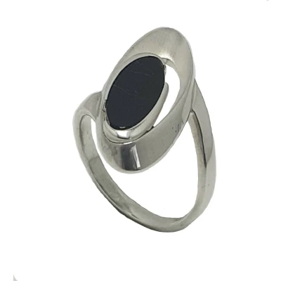 Afbeelding van Ring zilver onix maat 18 Verlinden juwelier